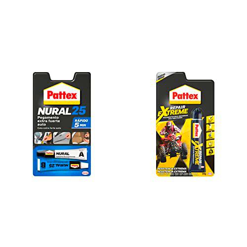 Pattex Nural 25 Pegamento extra fuerte auto, adhesivo resistente + Repair Extreme