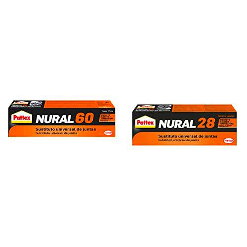 Pattex Nural 60 Sustituto universal de juntas, sellador de juntas para automoción e industrial + Nural 28 sustituto universal de juntas